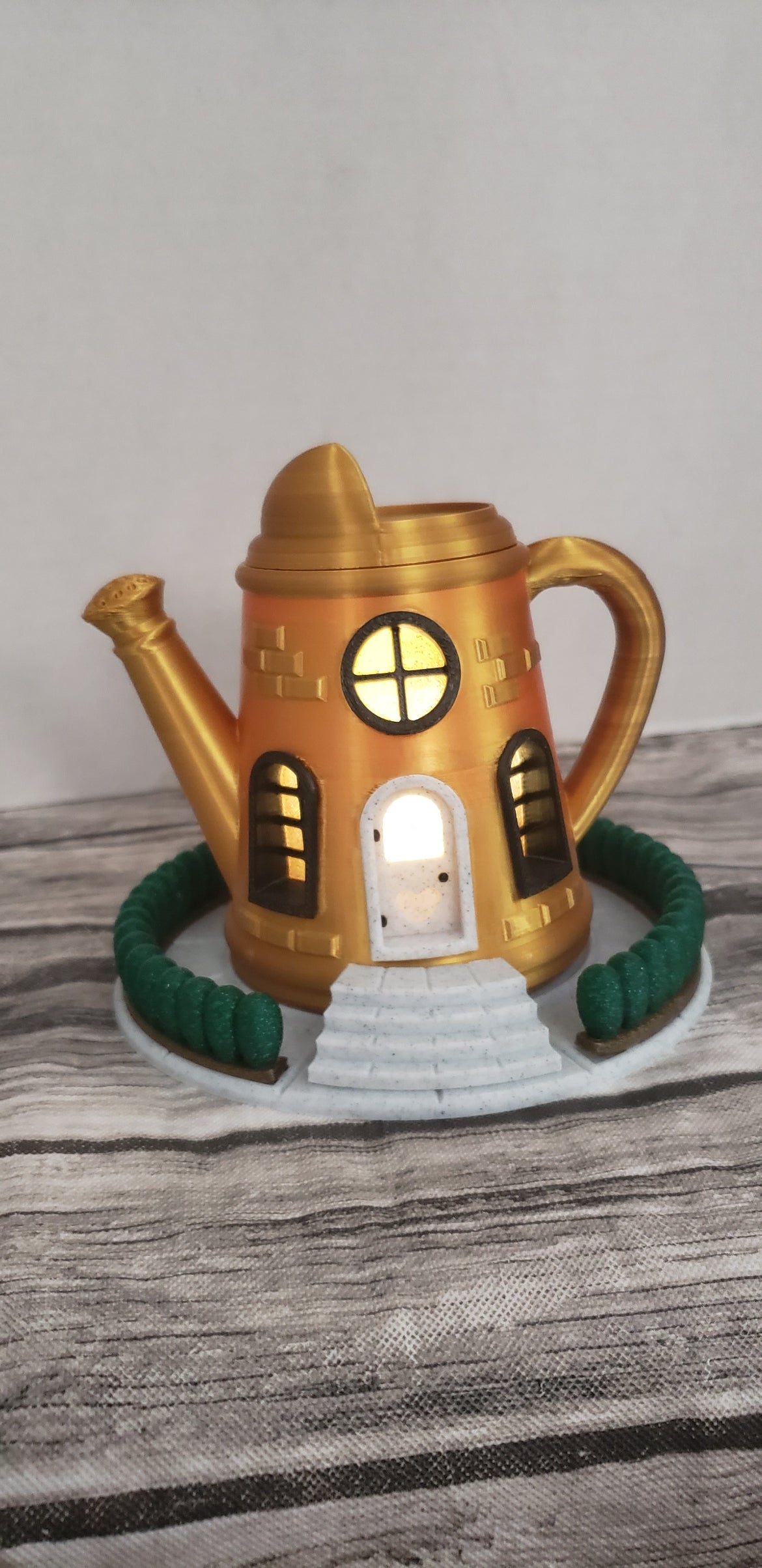 Watering Can Fairy House Statue