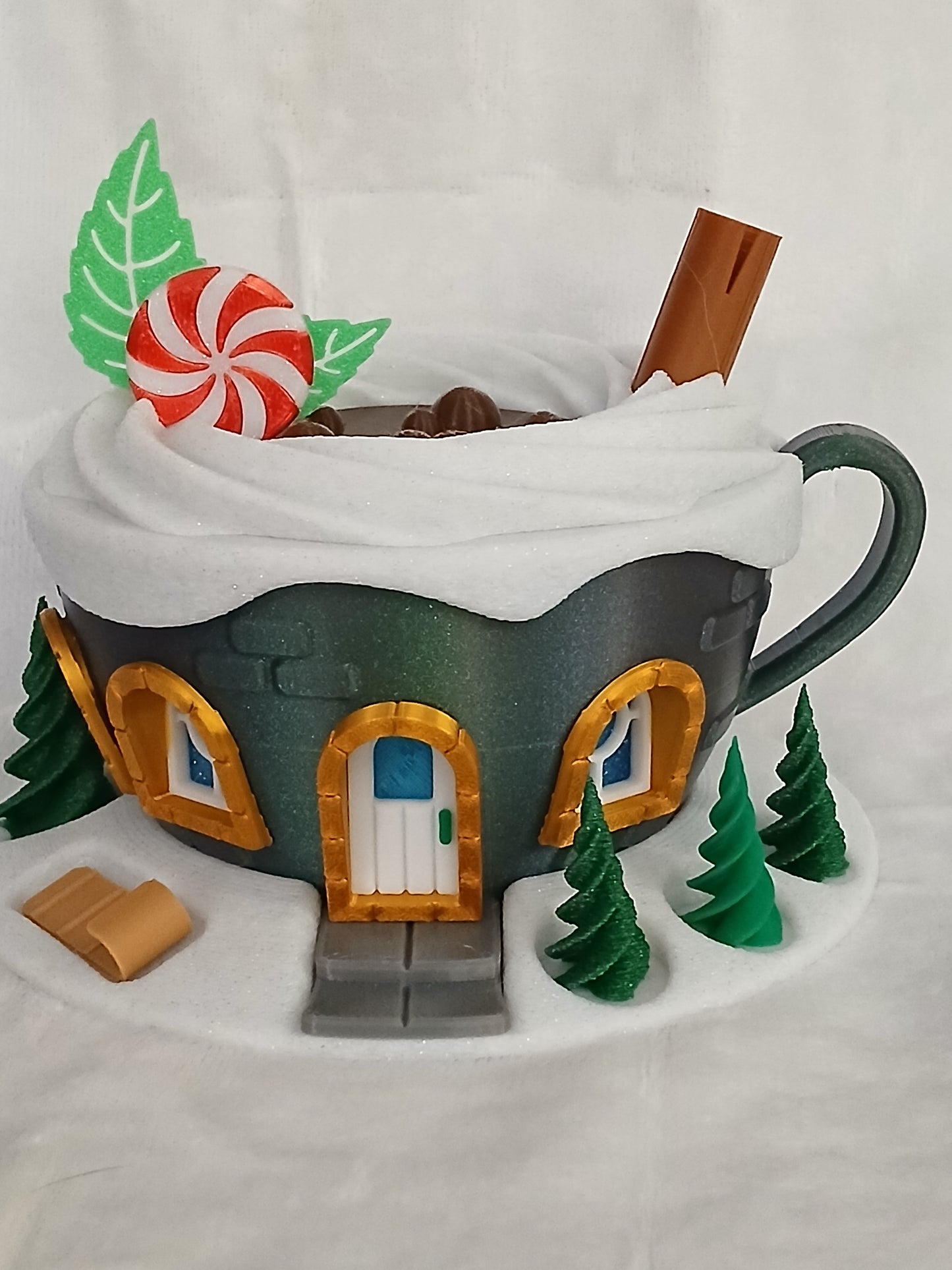 Christmas Chocolate Cup Fairy House