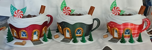 Christmas Chocolate Cup Fairy House