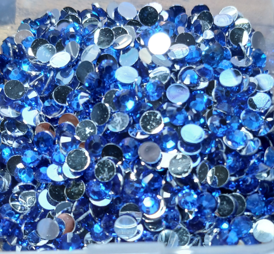 Dark Blue Resin Flatback Rhinestones