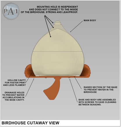 Giant Acorn Bird House | Custom Colors
