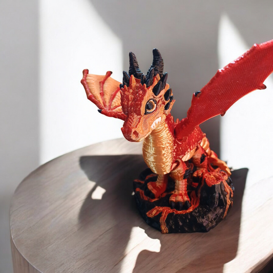 Fire Dragon Fidget Statue