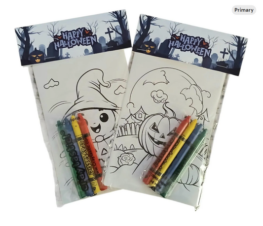 Halloween Sticker Sheets to Color – Party Favor Pack, Kids Activity, Trick or Treat Goodie Bag, DIY Coloring Stickers