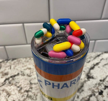 Faux Pills Tumbler Topper Custom - 3D printed