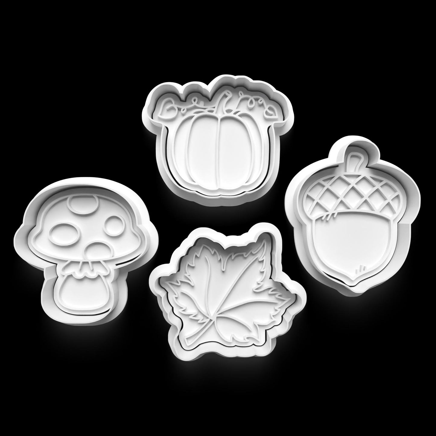 Autumn Cookie Cutters, Cookie Stamps