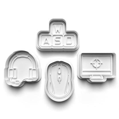 Gamer PC Cookie Cutter Stamp Set