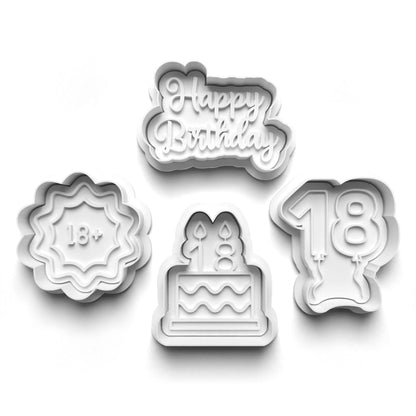 Birthday 18 Cookie Cutter Stamp Set