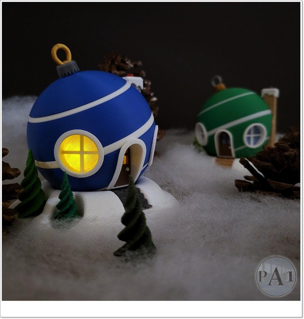 Christmas Bauble Light Up Fairy House