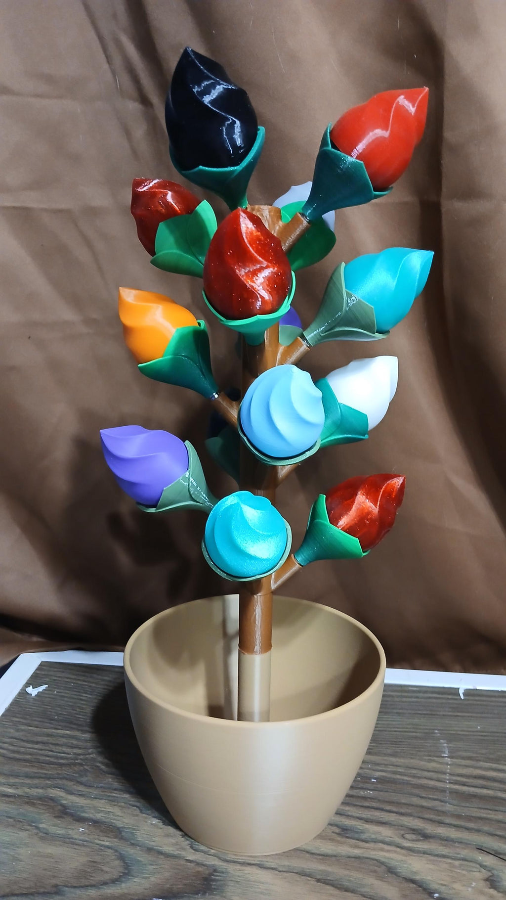 Large AM PM Budsy Flower Pill Organizer | 3D Printed Weekly Medication Box | Magnetic Bloom Flowers