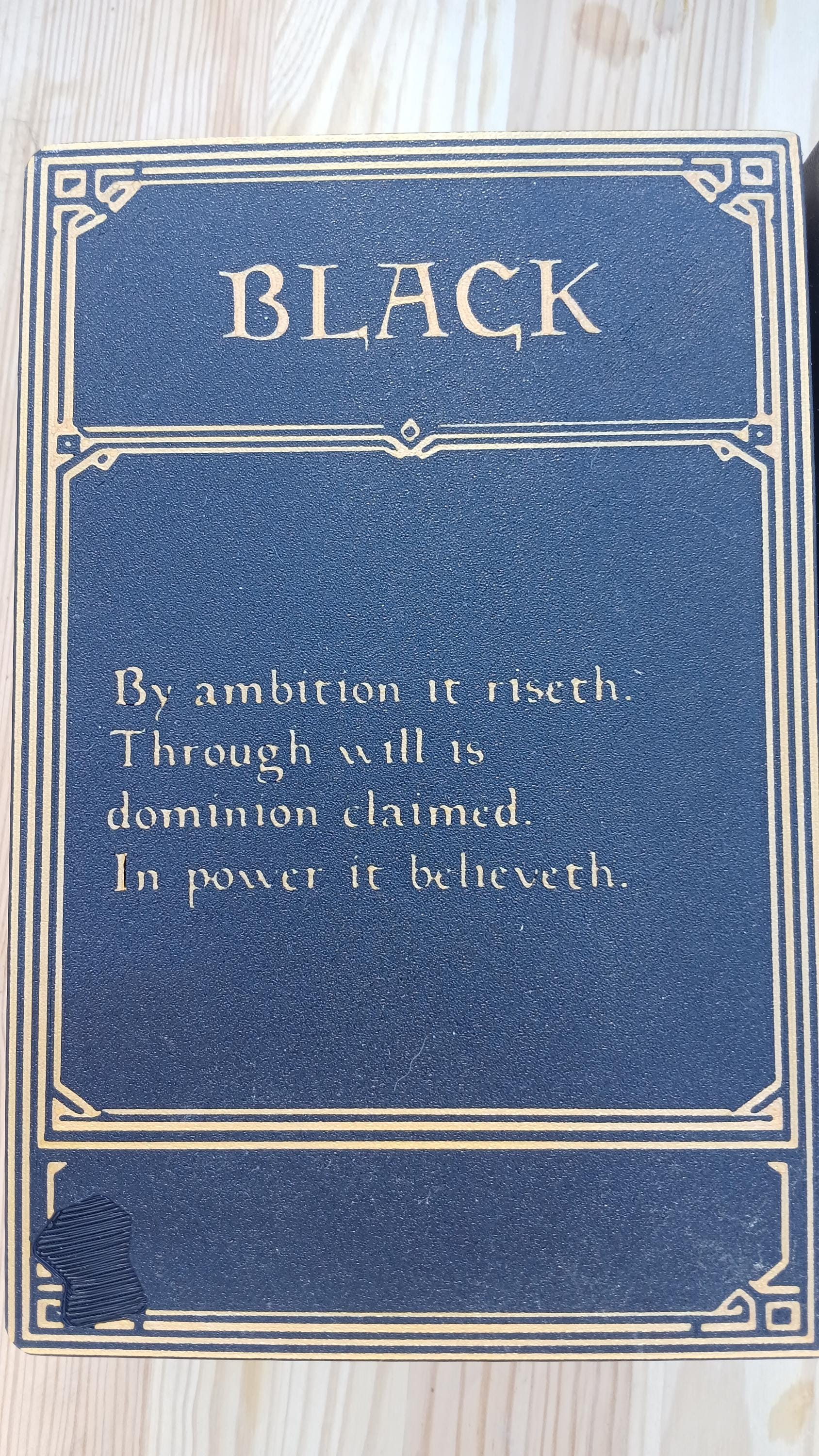 Deck Box Book | Grand Grimoire Vol III Black | Magic The Gathering Commander