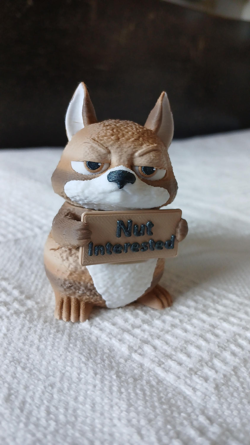 Squirrel Animals with Attitude Collectible Statue – 3D Printed PLA/PETG Desk Decor