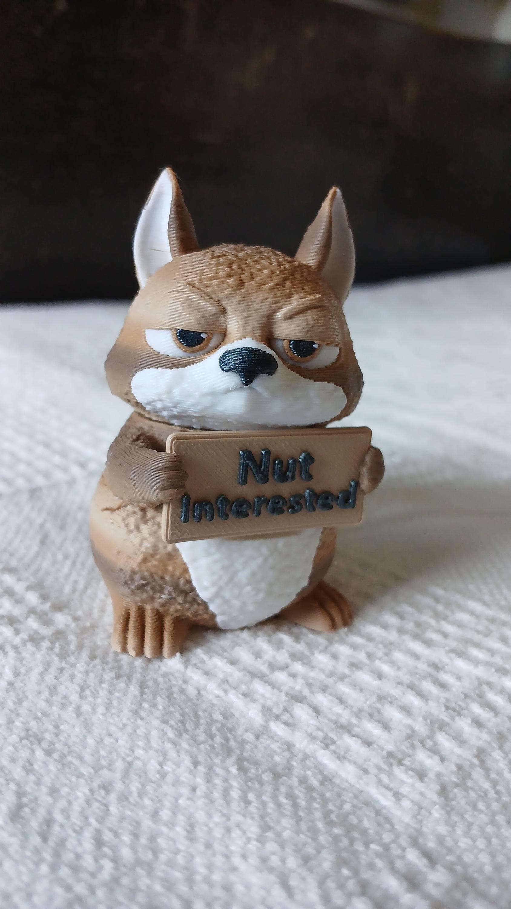 Squirrel Animals with Attitude Collectible Statue – 3D Printed PLA/PETG Desk Decor
