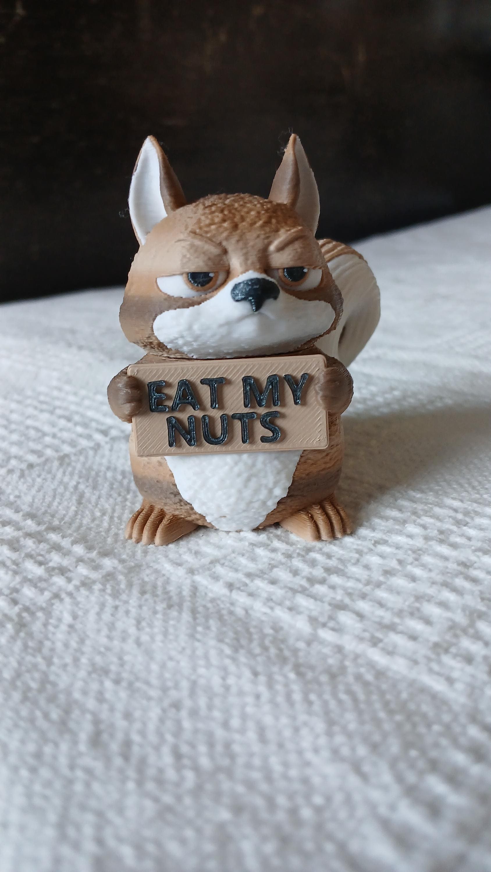 Squirrel Animals with Attitude Collectible Statue – 3D Printed PLA/PETG Desk Decor