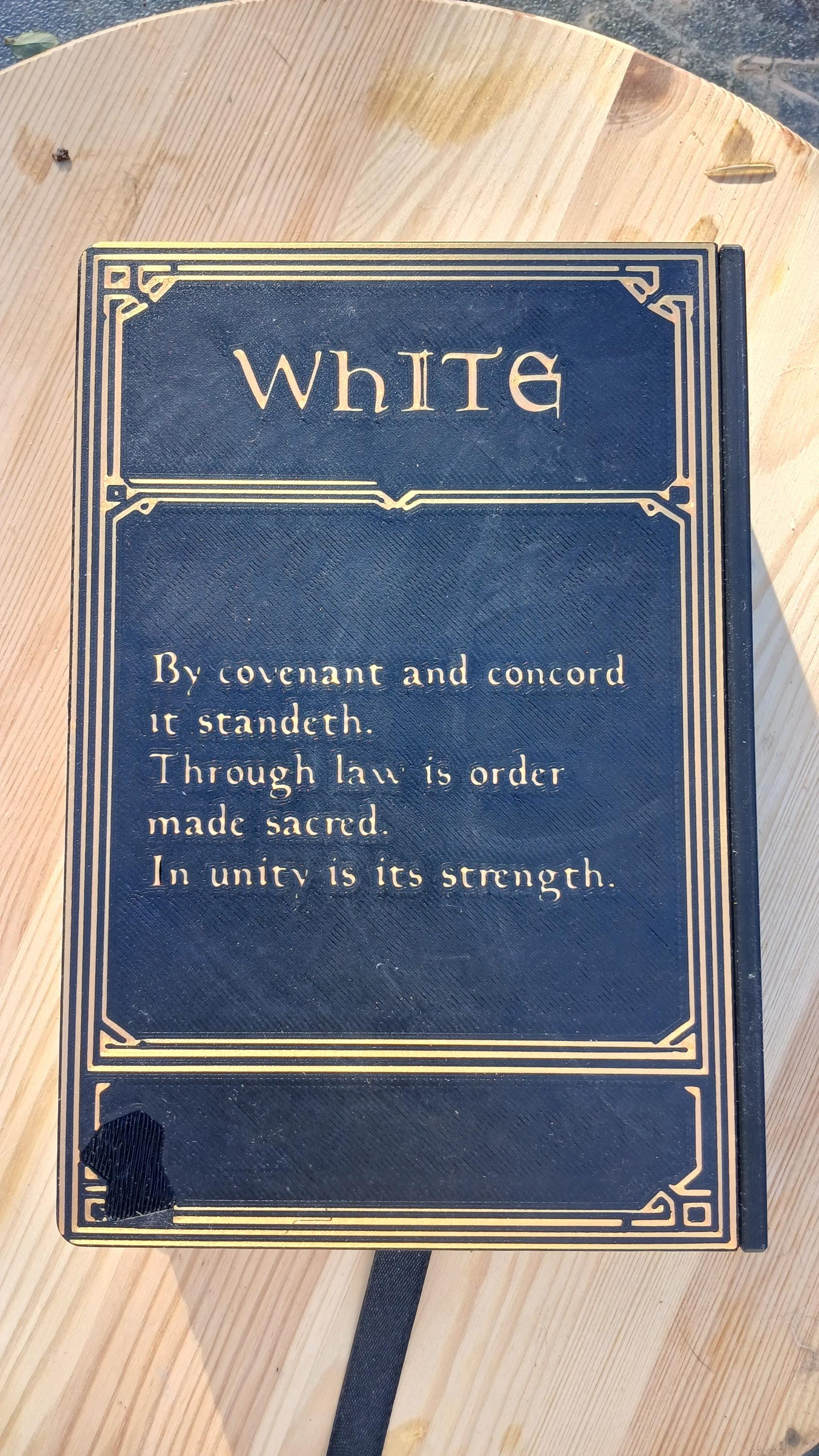 Deck Box Book | Grand Grimoire Vol I White | Magic The Gathering Commander