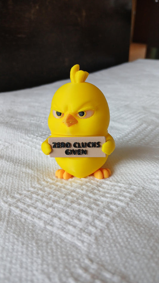 Chick Animals with Attitude Collectible Statue – 3D Printed PLA/PETG Desk Decor