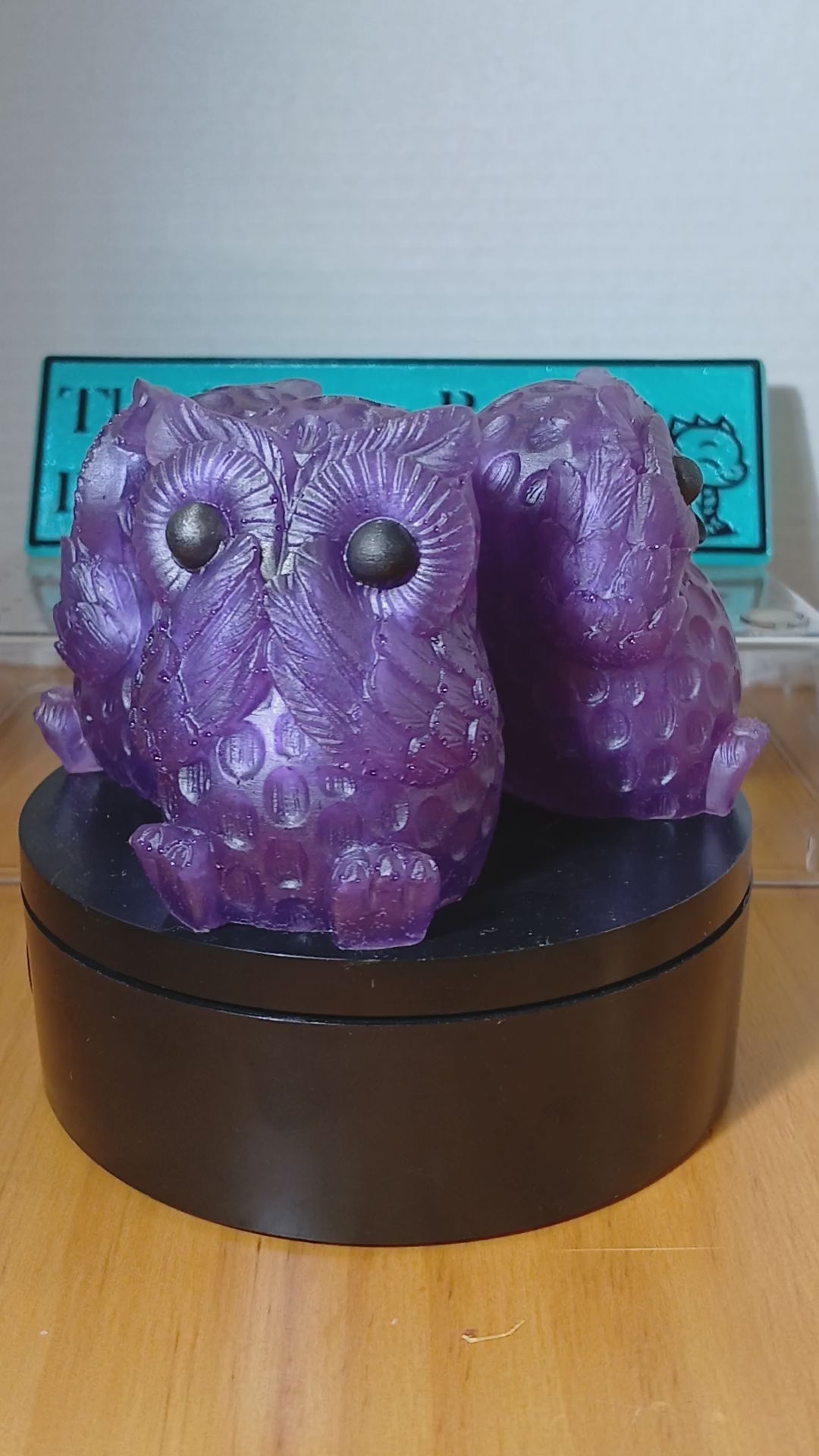 Hear No, Speak No, See No Evil Owl Set | Purple