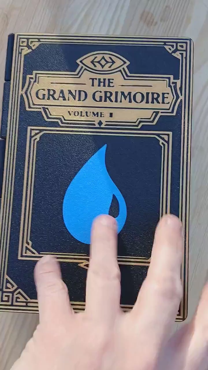 Deck Box Book | Grand Grimoire Vol II Blue | Magic The Gathering Commander