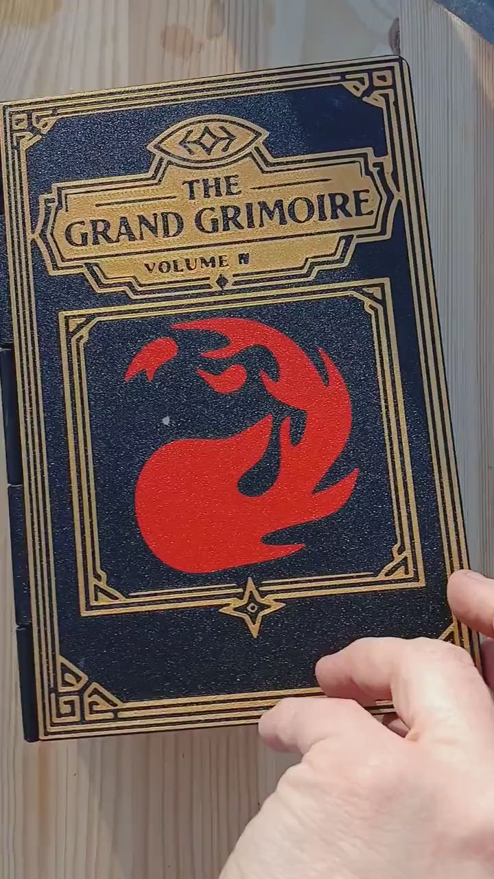 Deck Box Book | Grand Grimoire Vol IV Red | Magic The Gathering Commander