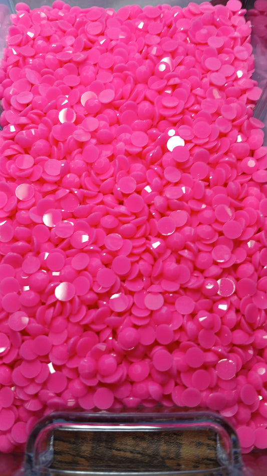 Hot Pink AB Resin Flatback Rhinestones