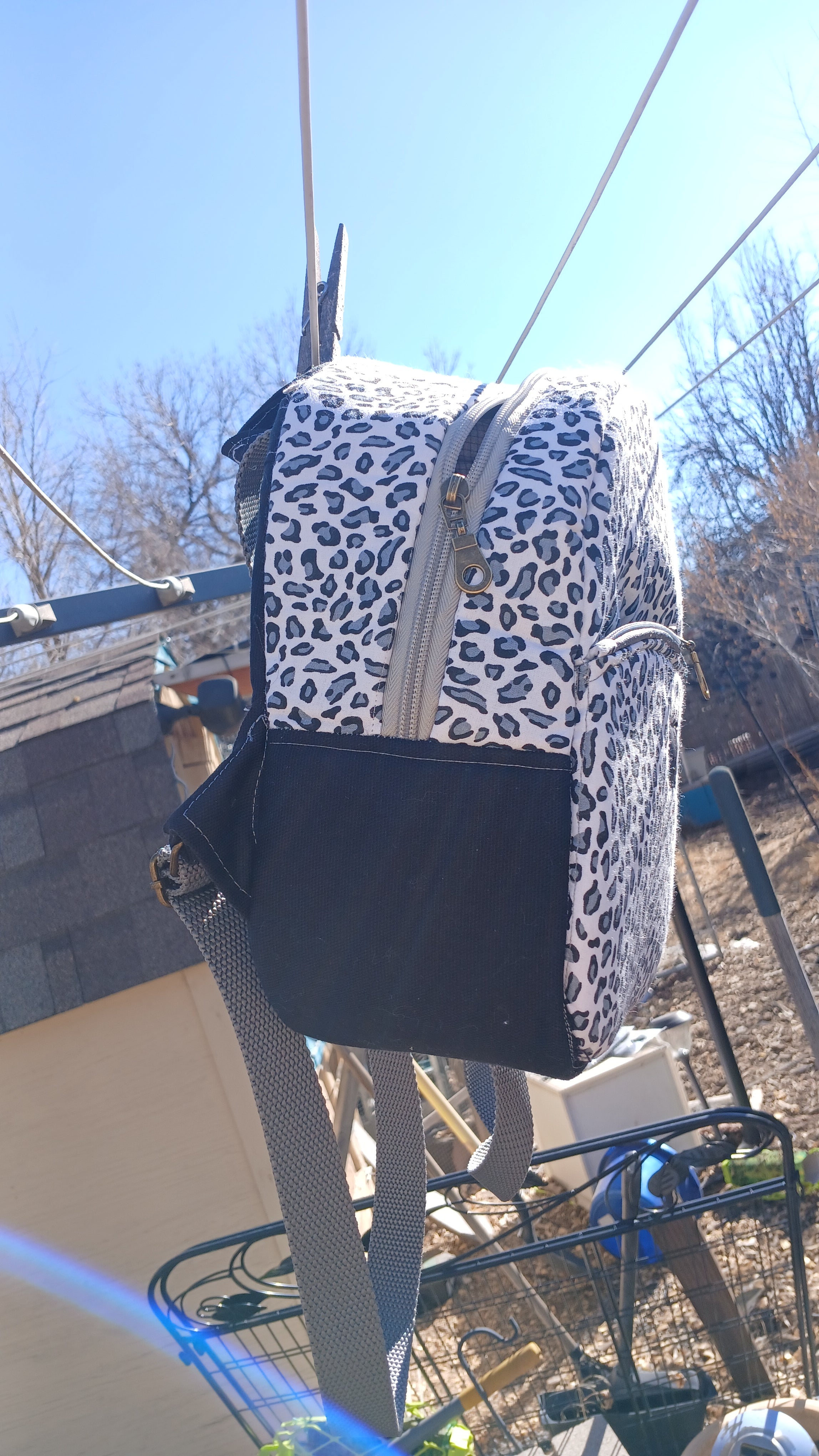 Snow Leopard Backpack Purse