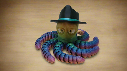 Cowboy Octopus Fidget Statue | Large