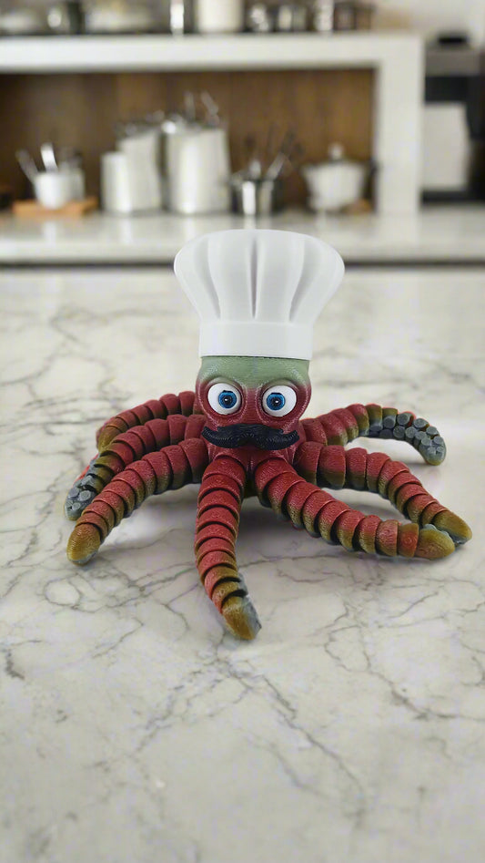 Chef Octopus Fidget Statue mini