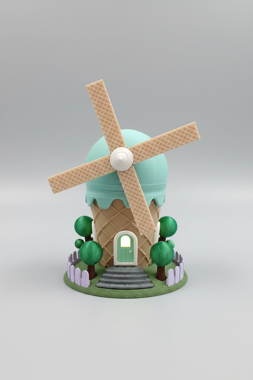 Ice Cream Windmill Fairy House