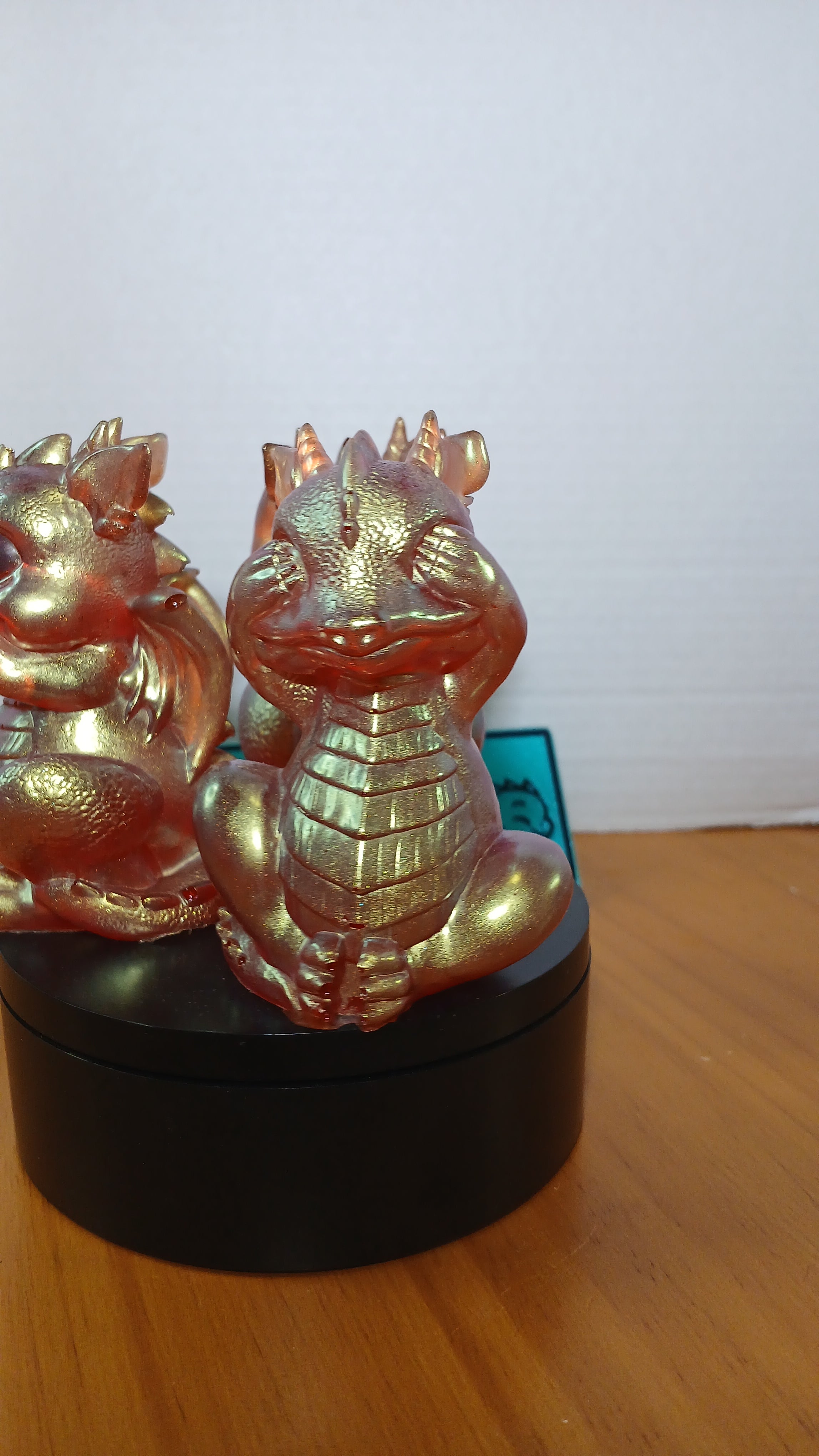 Hear No, Speak No, See No Evil Dragon Set | Red Gold