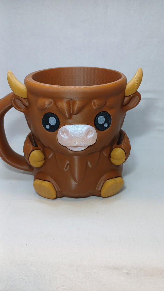 Ferdinand the HIghland Cow Ice Pint Holder | Ramen Holder