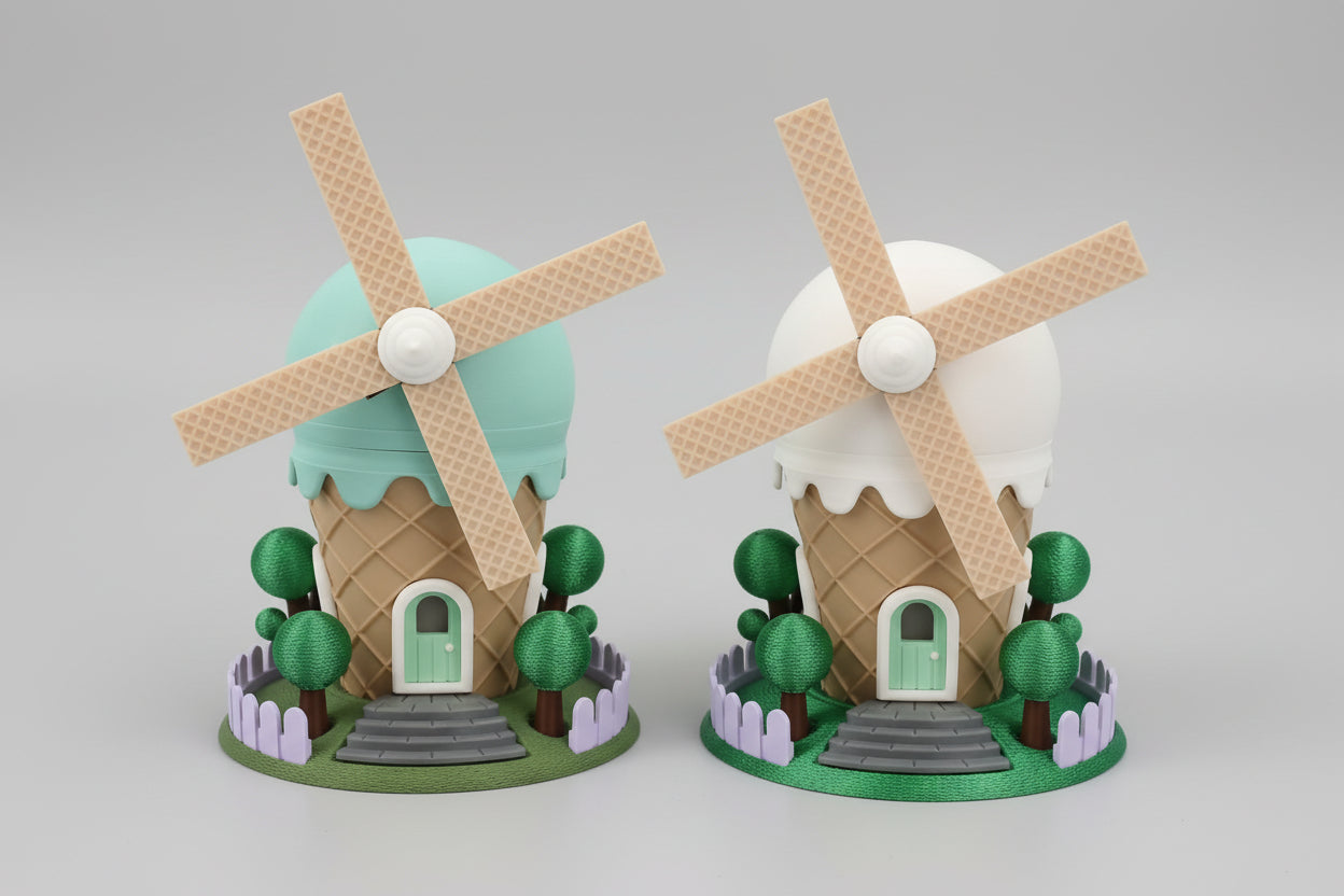 Ice Cream Windmill Fairy House