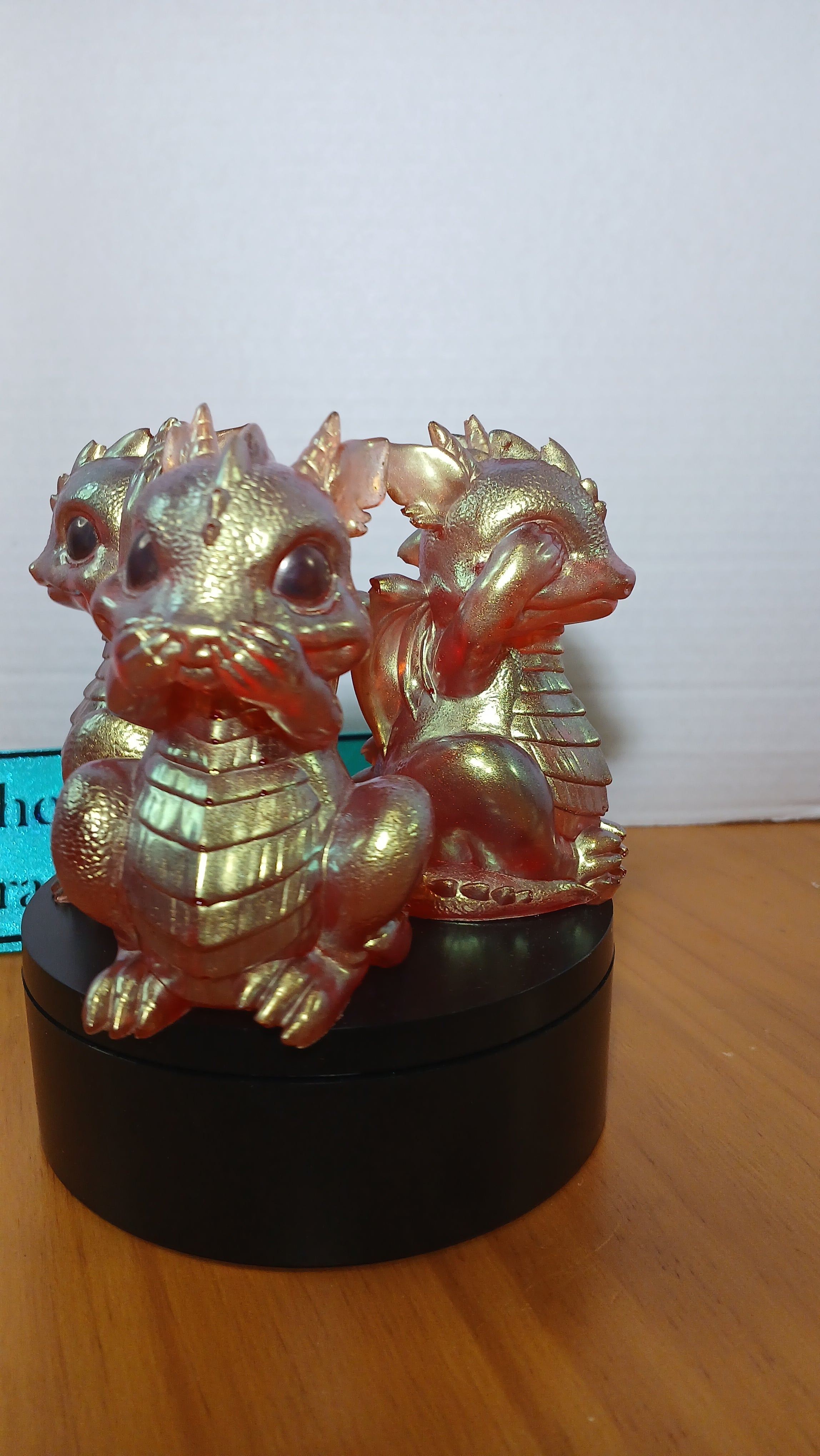 Hear No, Speak No, See No Evil Dragon Set | Red Gold