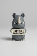 Animals With Attitude Rhino Collectible Statue (3" Tall) – PLA/PETG 3D Print