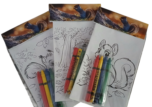 Squirrels Sticker Sheets to Color –