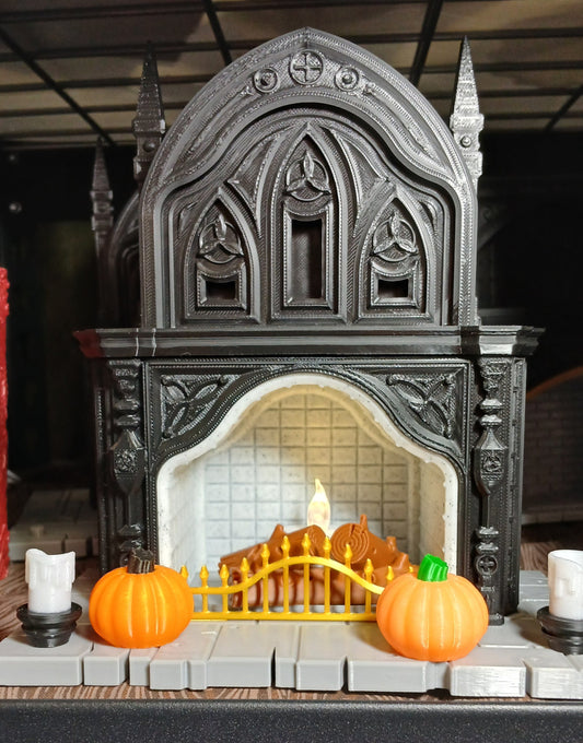 Gothic Fireplace 2 Light Up