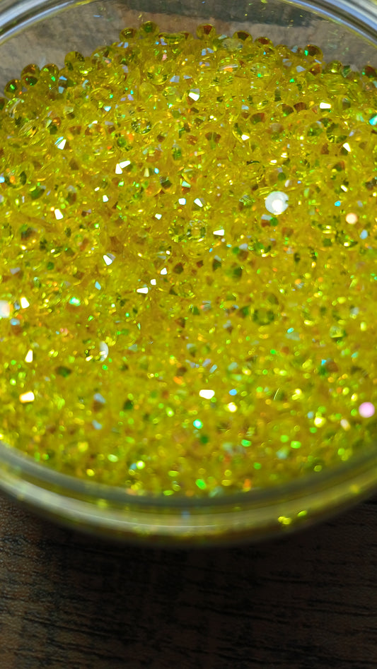 Transparent Yellow Resin Flatback Rhinestones