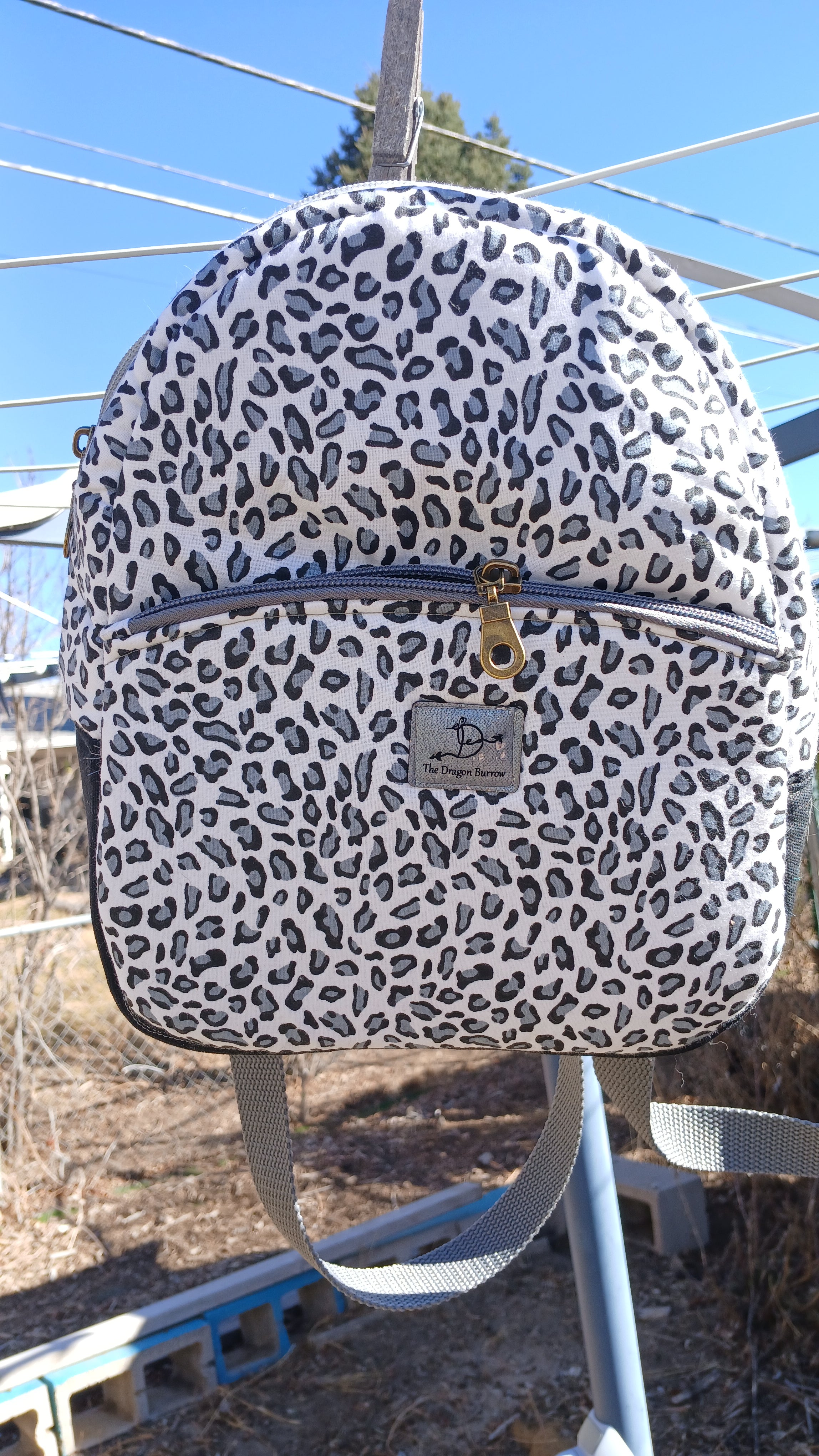 Snow Leopard Backpack Purse